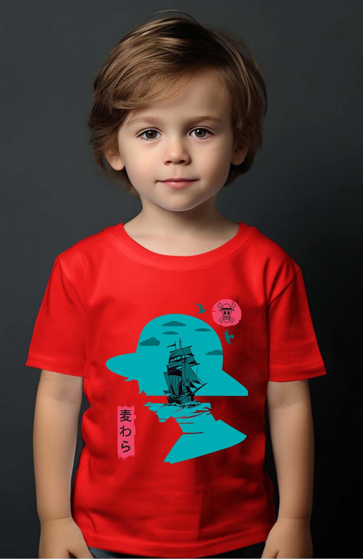 COULEUR:Rouge|T-shirt Garçon | 1PIECE Head Horizon Rouge