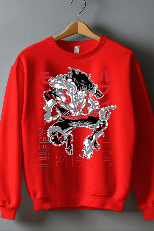 COULEUR:Rouge|Sweat Col Rond Garçon | 1ne Piece AVR 05 Rouge