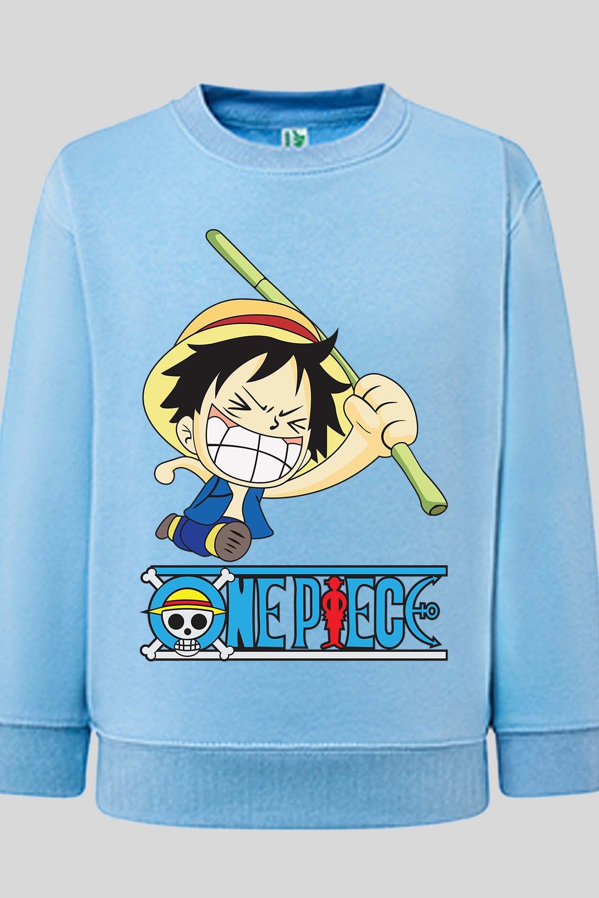 COULEUR:Bleu Ciel|Sweat Col Rond Garçon | 1ne Piece AVR 07 Bleu Ciel