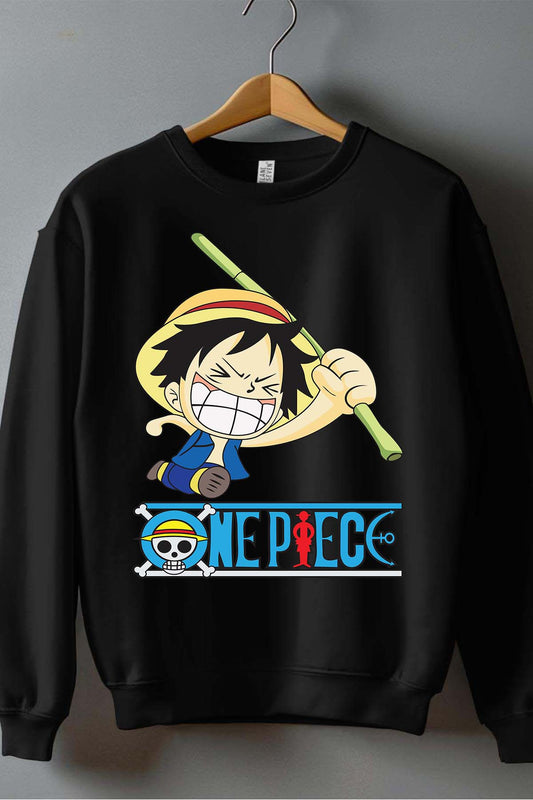 COULEUR:Noir|Sweat Col Rond Garçon | 1ne Piece AVR 07 Noir