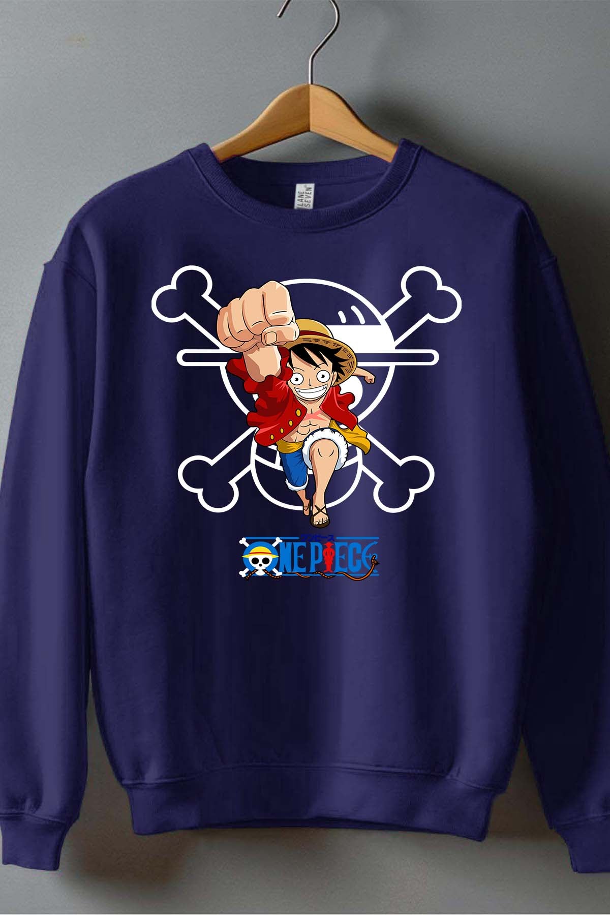 COULEUR:Marine|Sweat Col Rond Garçon | 1ne Piece AVR 13 Marine