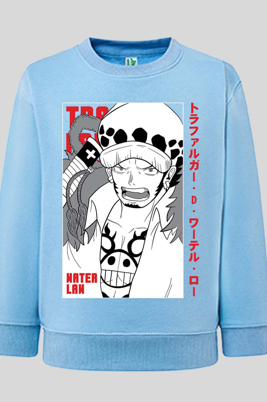 COULEUR:Bleu Ciel|Sweat Col Rond Garçon | 1ne Piece AVR 18 Bleu Ciel