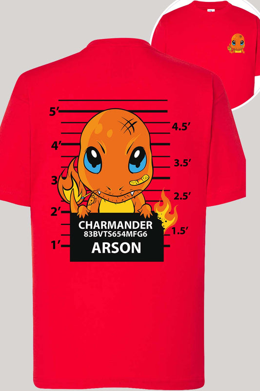 COULEUR:Rouge|T-shirt Garçon | Accusé charmander Rouge