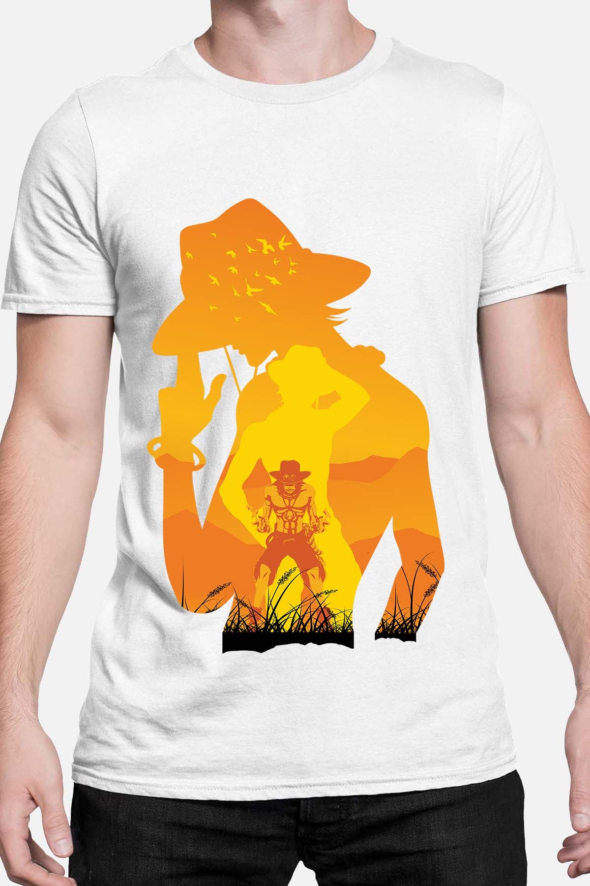 COULEUR:Blanc|T-shirt Homme | Ace Ombre Blanc