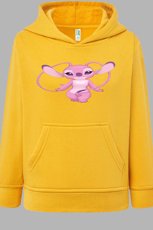 COULEUR:Jaune|Sweat Capuche Fille | Angel Play Jaune