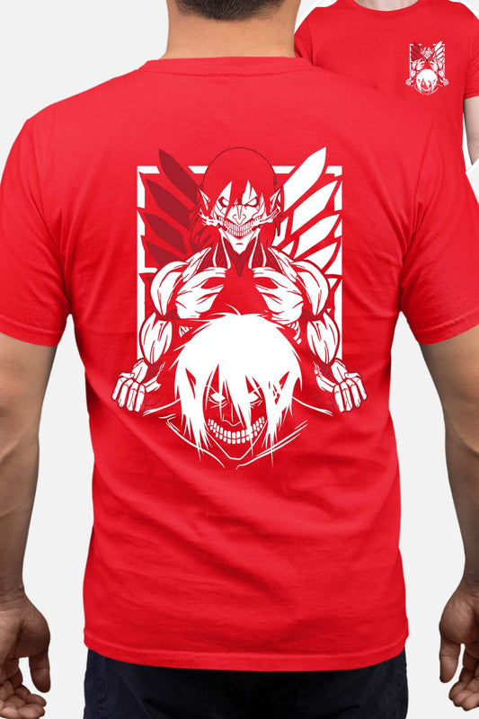 COULEUR:Rouge|T-shirt Homme | Attaques des Titans 13 Rouge