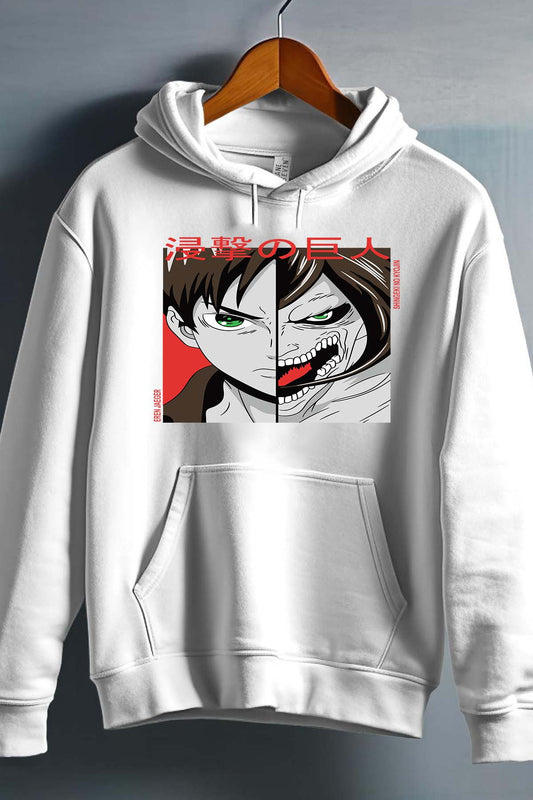 COULEUR:Blanc|Sweat Capuche Homme | Attaques des Titans 14 Blanc
