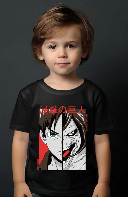 COULEUR:Noir|T-shirt Garçon | Attaques des Titans 14 Noir