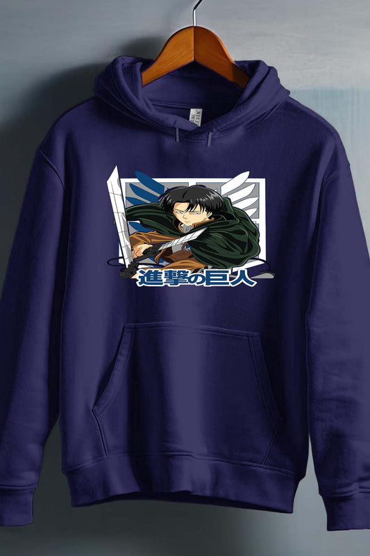 COULEUR:Marine|Sweat Capuche Homme | Attaques des Titans 15 Marine