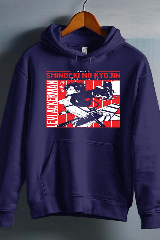 COULEUR:Marine|Sweat Capuche Homme | Attaques des Titans 16 Marine