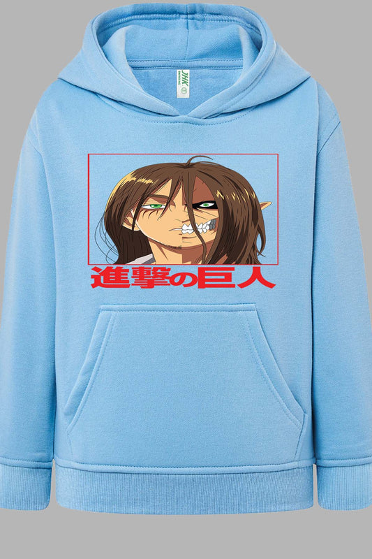 COULEUR:Bleu Ciel|Sweat Capuche Homme | Attaques des Titans 20 Bleu Ciel
