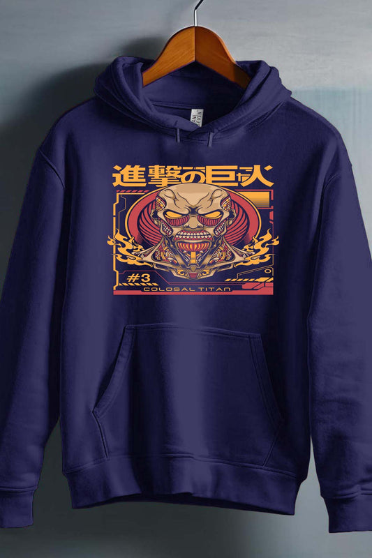 COULEUR:Marine|Sweat Capuche Homme | Attaques des Titans 23 Marine
