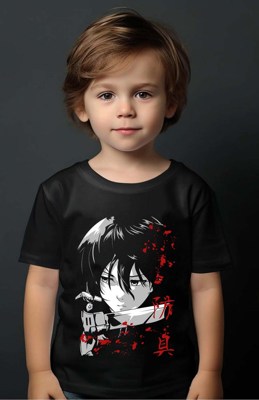 COULEUR:Noir|T-shirt Garçon | Attaques des Titans 26 Noir