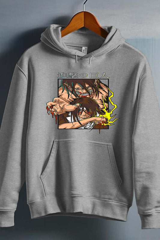 COULEUR:Gris|Sweat Capuche Garçon | Attaques des Titans 2 Gris