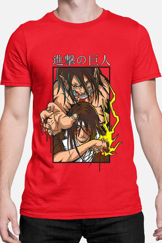 COULEUR:Rouge|T-shirt Homme | Attaques des Titans 2 Rouge