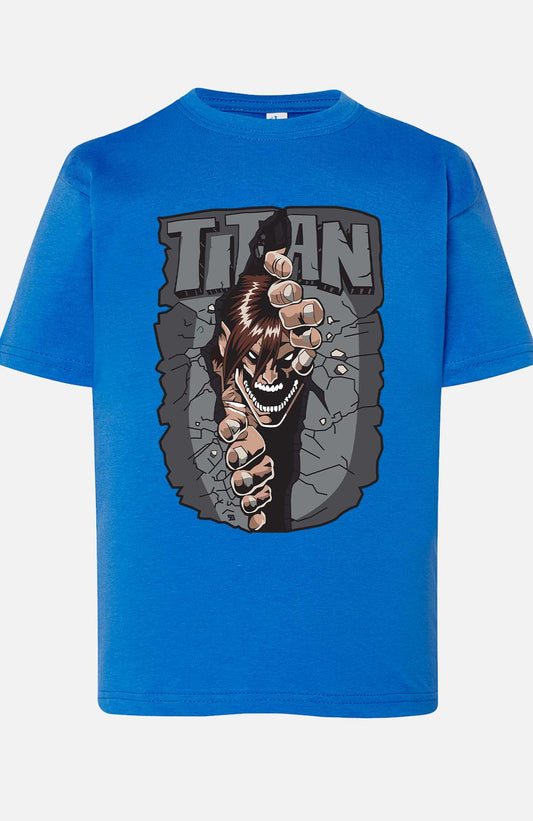 COULEUR:Bleu Roi|T-shirt Garçon | Attaques des Titans 5 Bleu Roi