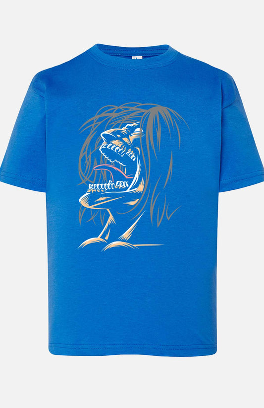 COULEUR:Bleu Roi|T-shirt Garçon | Attaques des Titans 6 Bleu Roi
