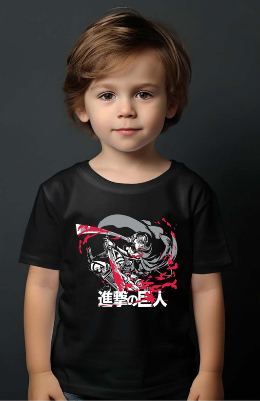 COULEUR:Noir|T-shirt Garçon | Attaques des Titans 7 Noir