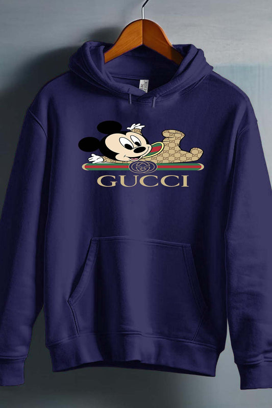 COULEUR:Marine|Sweat Capuche Garçon | BB Mickey Gucci Allongé Marine