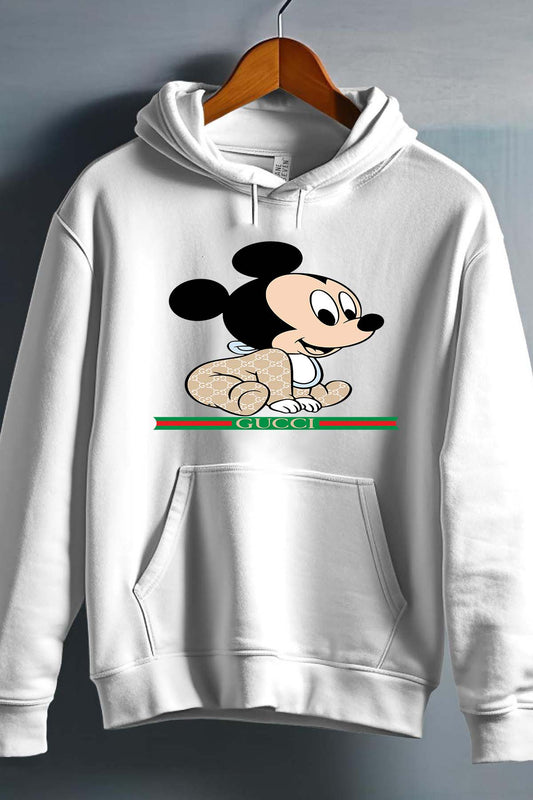 COULEUR:Blanc|Sweat Capuche Garçon | BB Mickey Gucci Assis Blanc