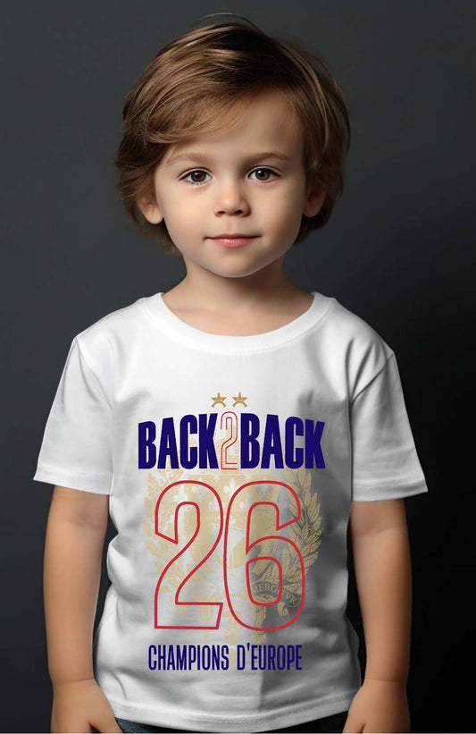 T-shirt Garçon Back to back V2 Blanc