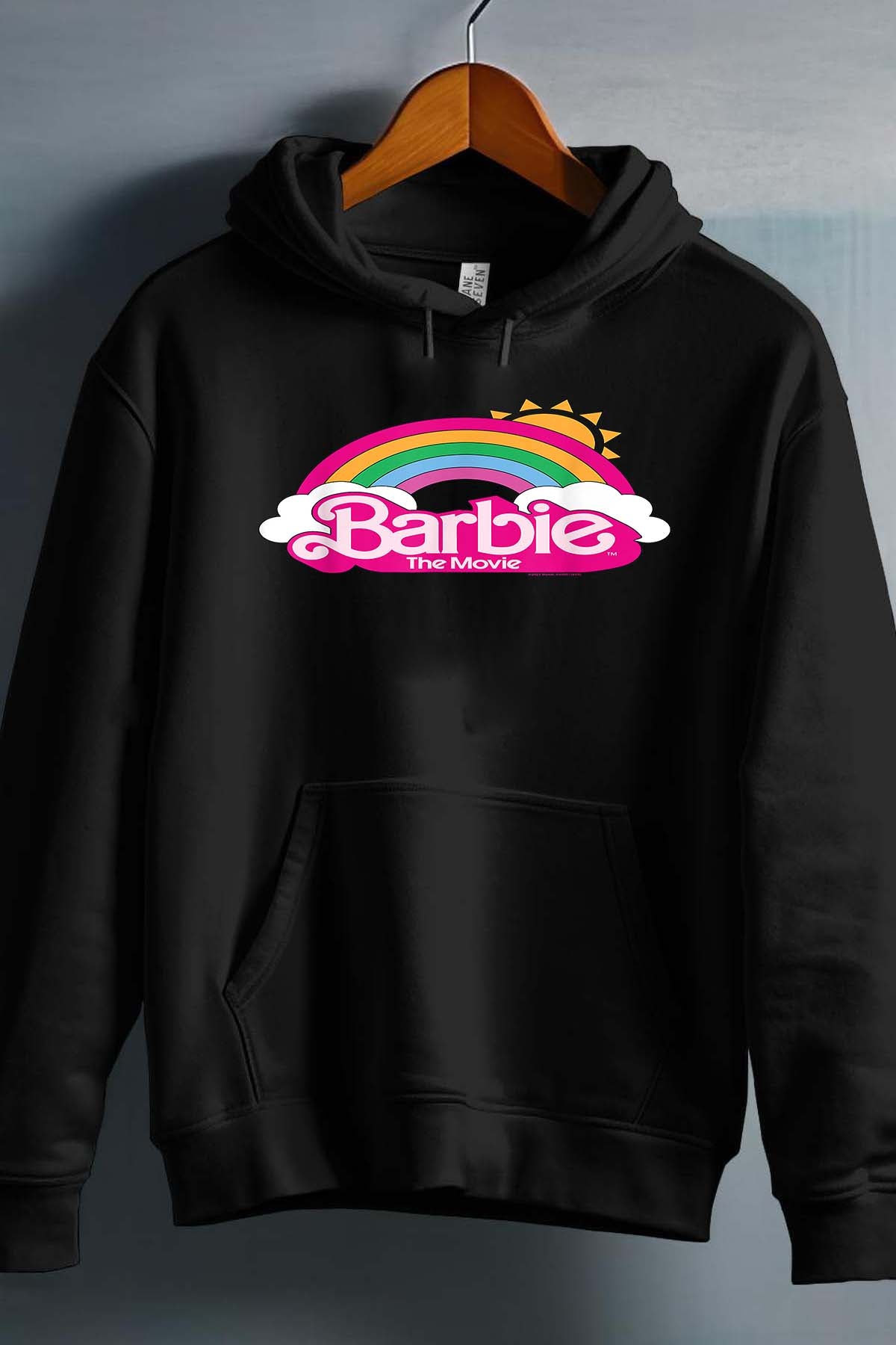 COULEUR:Noir|Sweat Capuche Fille | Barbie Arc en ciel Noir