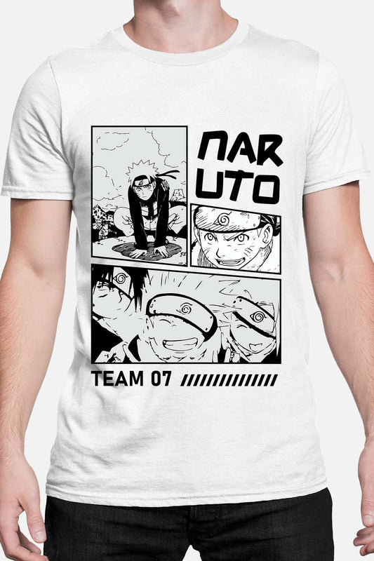 COULEUR:Blanc|T-shirt Homme | Bd naruto NOIR Blanc