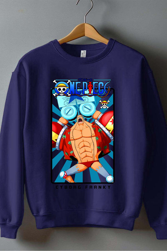 COULEUR:Marine|Sweat Col Rond Garçon | Card FRANKY 01 Marine