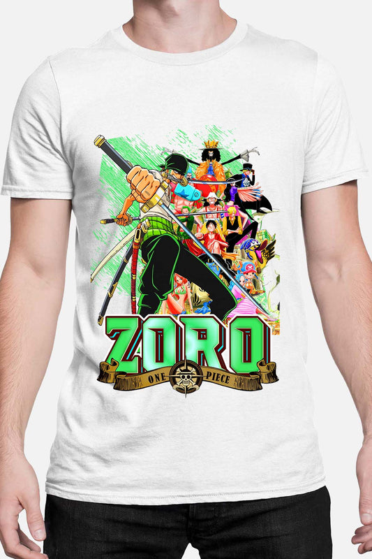 COULEUR:Blanc|T-shirt Homme | Card ZORO 02 Blanc