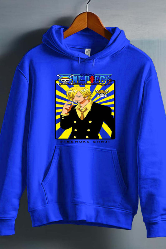 COULEUR:Bleu Roi|Sweat Capuche Garçon | Card sanji 01 Bleu Roi