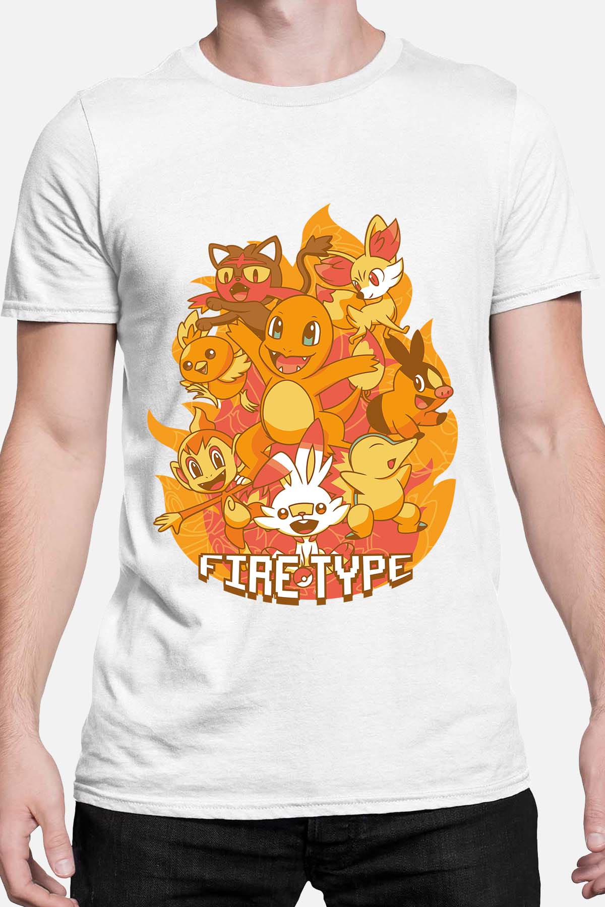 COULEUR:Blanc|T-shirt Homme | Charmander Team Blanc