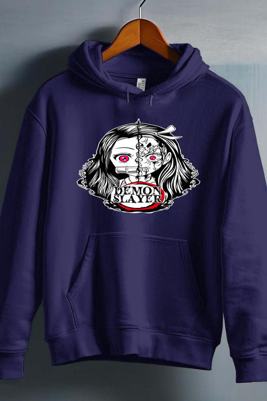 COULEUR:Marine|Sweat Capuche Garçon | DEMONS SLAYER 15 Marine