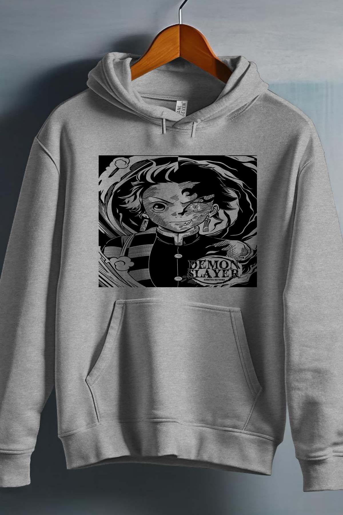 COULEUR:Gris|Sweat Capuche Garçon | DEMONS SLAYER 20 Gris