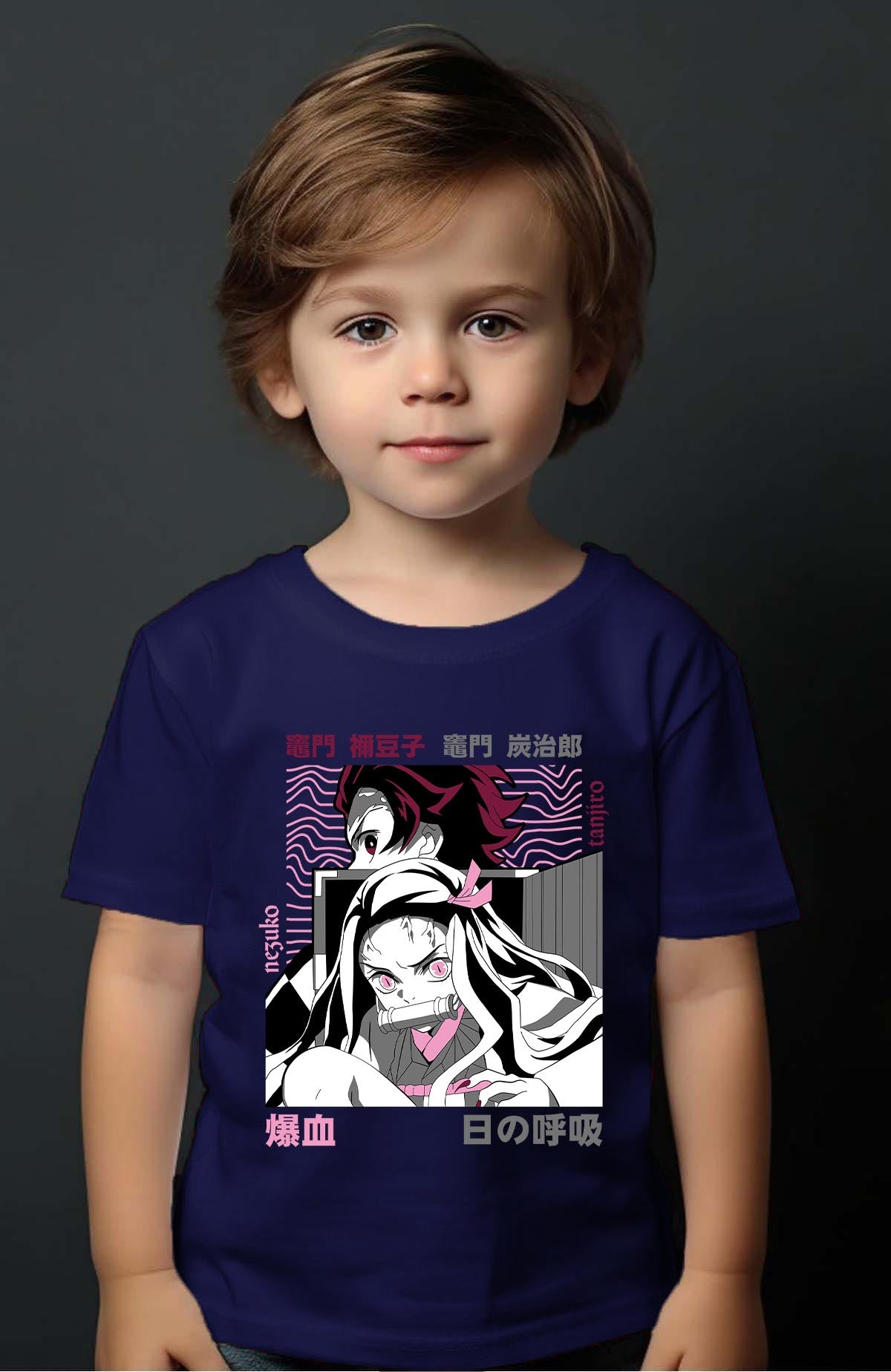 COULEUR:Marine|T-shirt Garçon | DEMONS SLAYER 41 Marine