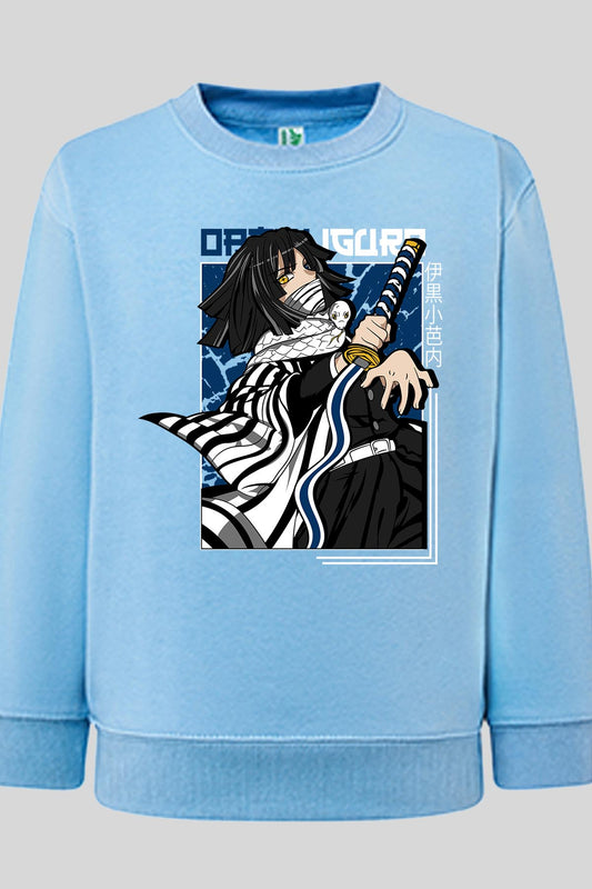 COULEUR:Bleu Ciel|Sweat Col Rond Garçon | DEMONS SLAYER 45 Bleu Ciel