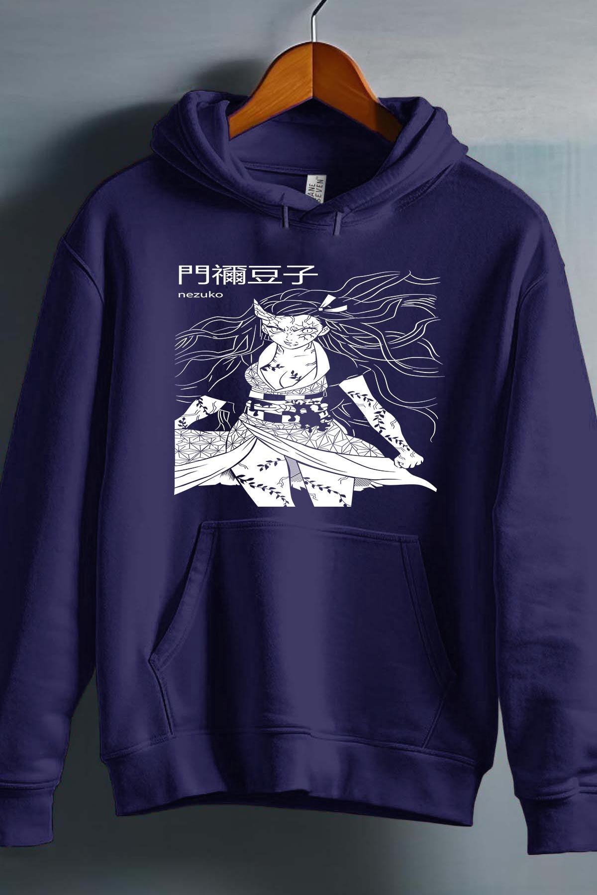 COULEUR:Marine|Sweat Capuche Garçon | DEMONS SLAYER 52 Marine