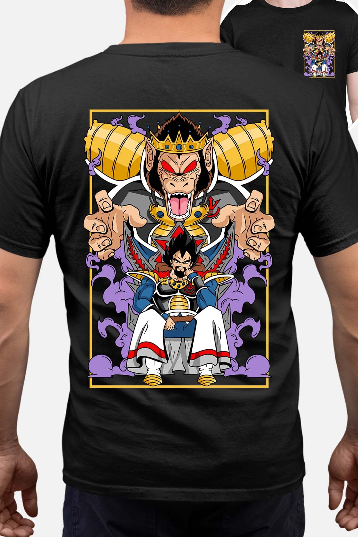 COULEUR:Noir|T-shirt Homme | DragonBall Rey Vegeta Noir