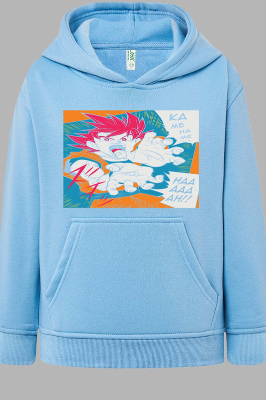 COULEUR:Bleu Ciel|Sweat Capuche Garçon | Dragon BZ 12 Bleu Ciel