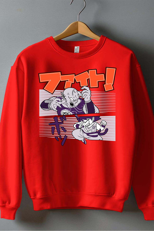 COULEUR:Rouge|Sweat Col Rond Garçon | Dragon BZ 9 Rouge