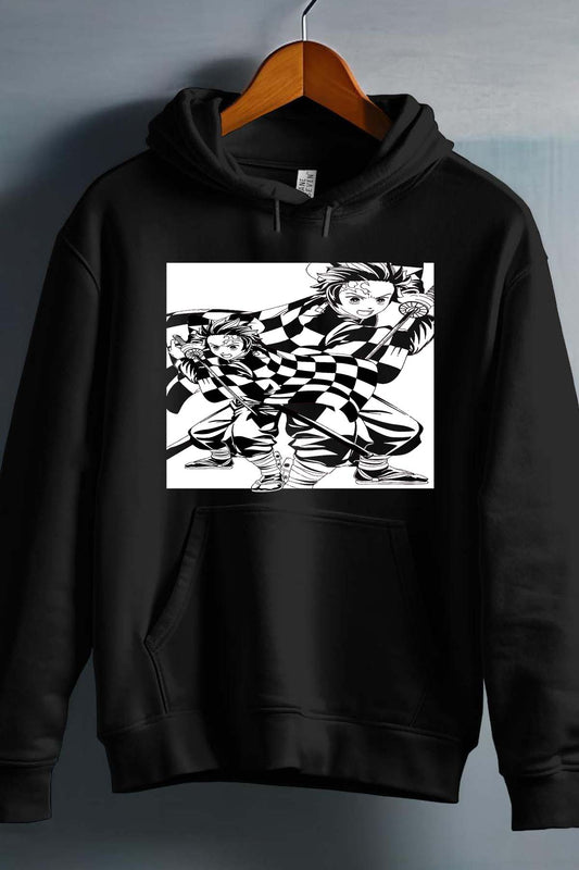 COULEUR:Noir|Sweat Capuche Garçon | Esprit Carreau Noir