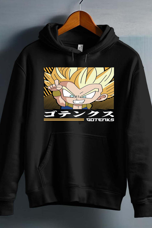 COULEUR:Noir|Sweat Capuche Homme | GOTENKS Chibi 01 Noir