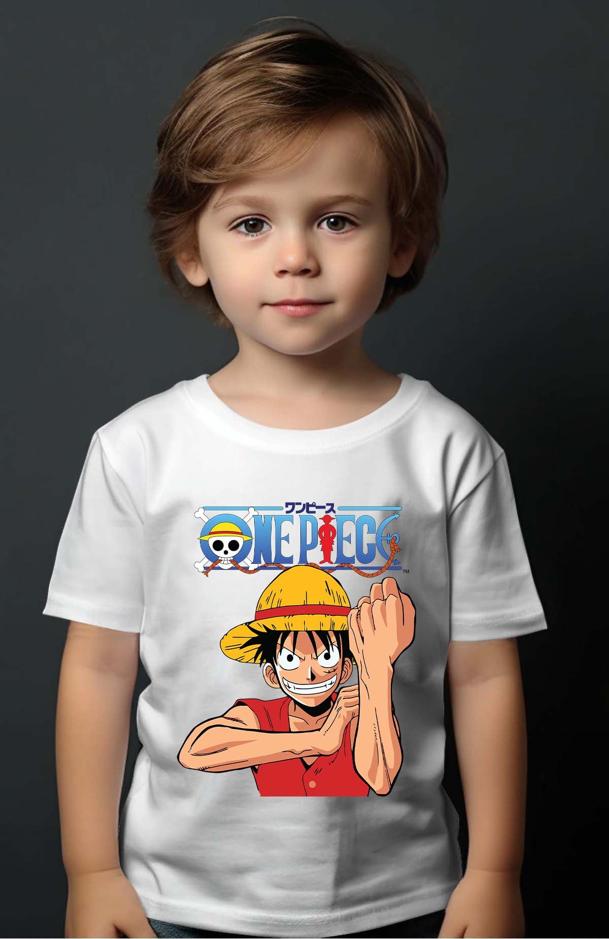 COULEUR:Blanc|T-shirt Garçon | Gomu Gomu Blanc