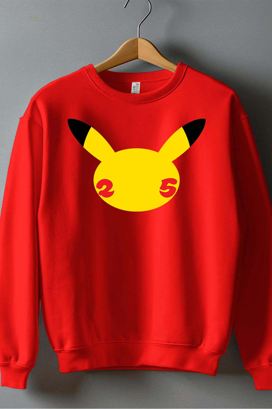 COULEUR:Rouge|Sweat Col Rond Garçon | Head Pikachu Rouge