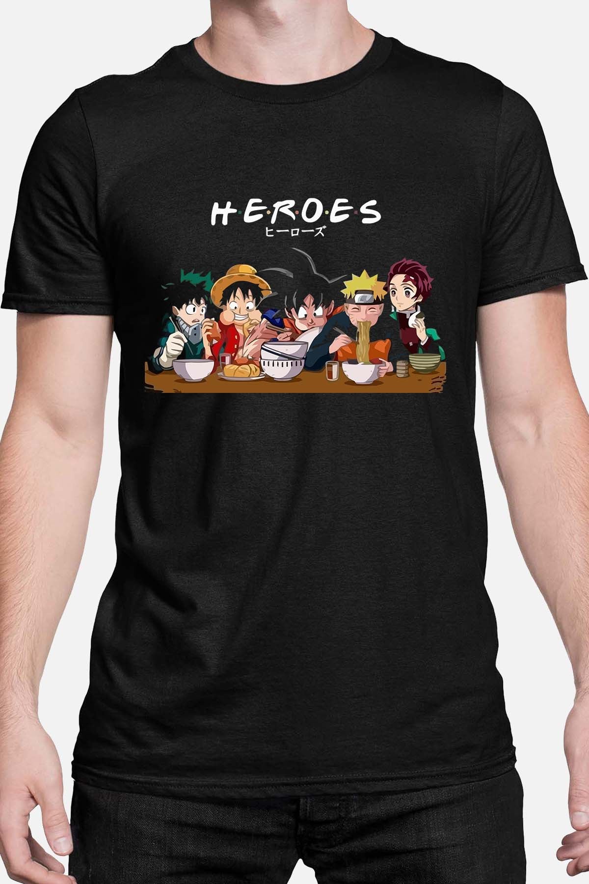 COULEUR:Noir|T-shirt Homme | Heroes Ramen Noir