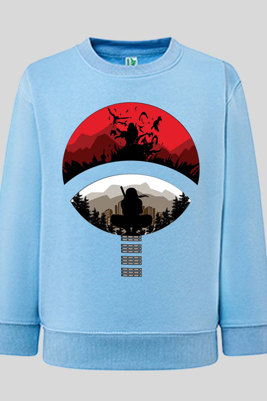 COULEUR:Bleu Ciel|Sweat Col Rond Garçon | Its naruto Bleu Ciel