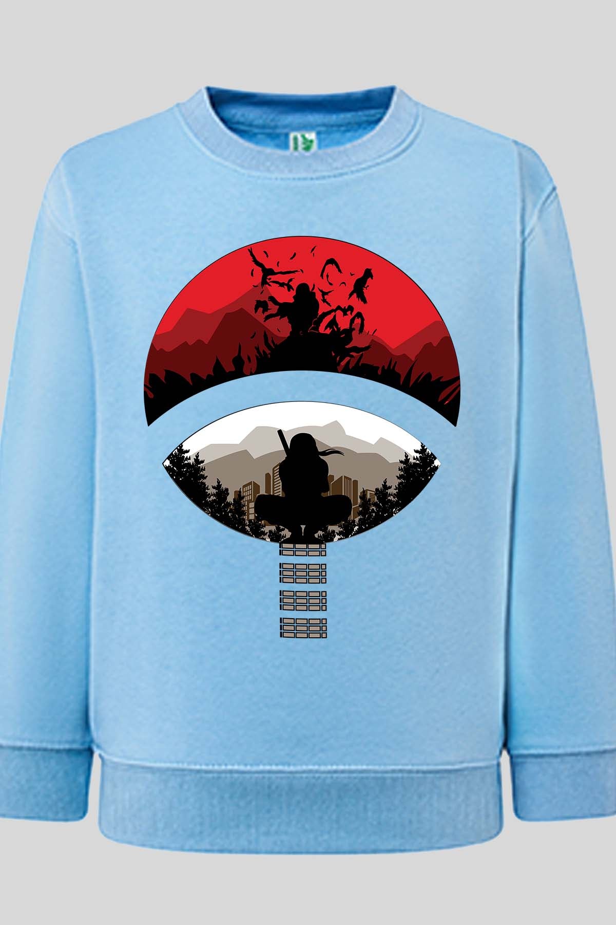 COULEUR:Bleu Ciel|Sweat Col Rond Homme | Its naruto Bleu Ciel
