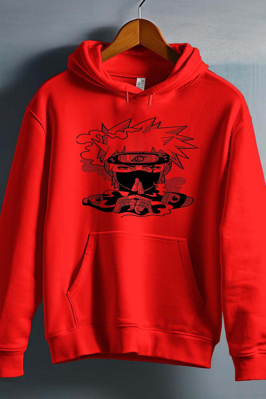 COULEUR:Rouge|Sweat Capuche Garçon | Konoha jutsu Rouge