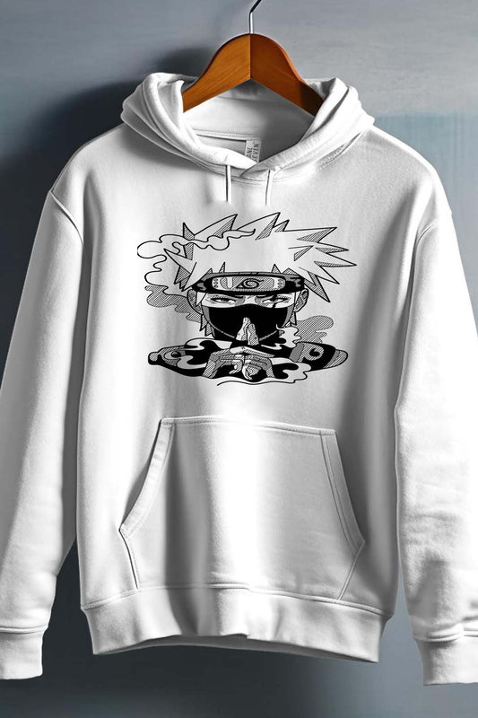COULEUR:Blanc|Sweat Capuche Homme | Konoha jutsu Blanc