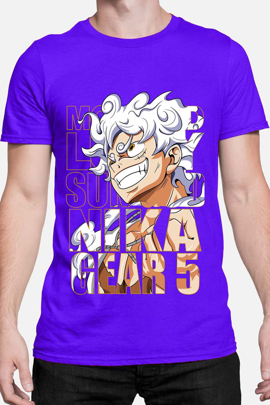 COULEUR:Bleu Roi|T-shirt Homme | LUFFY G5 txt incrust Bleu Roi