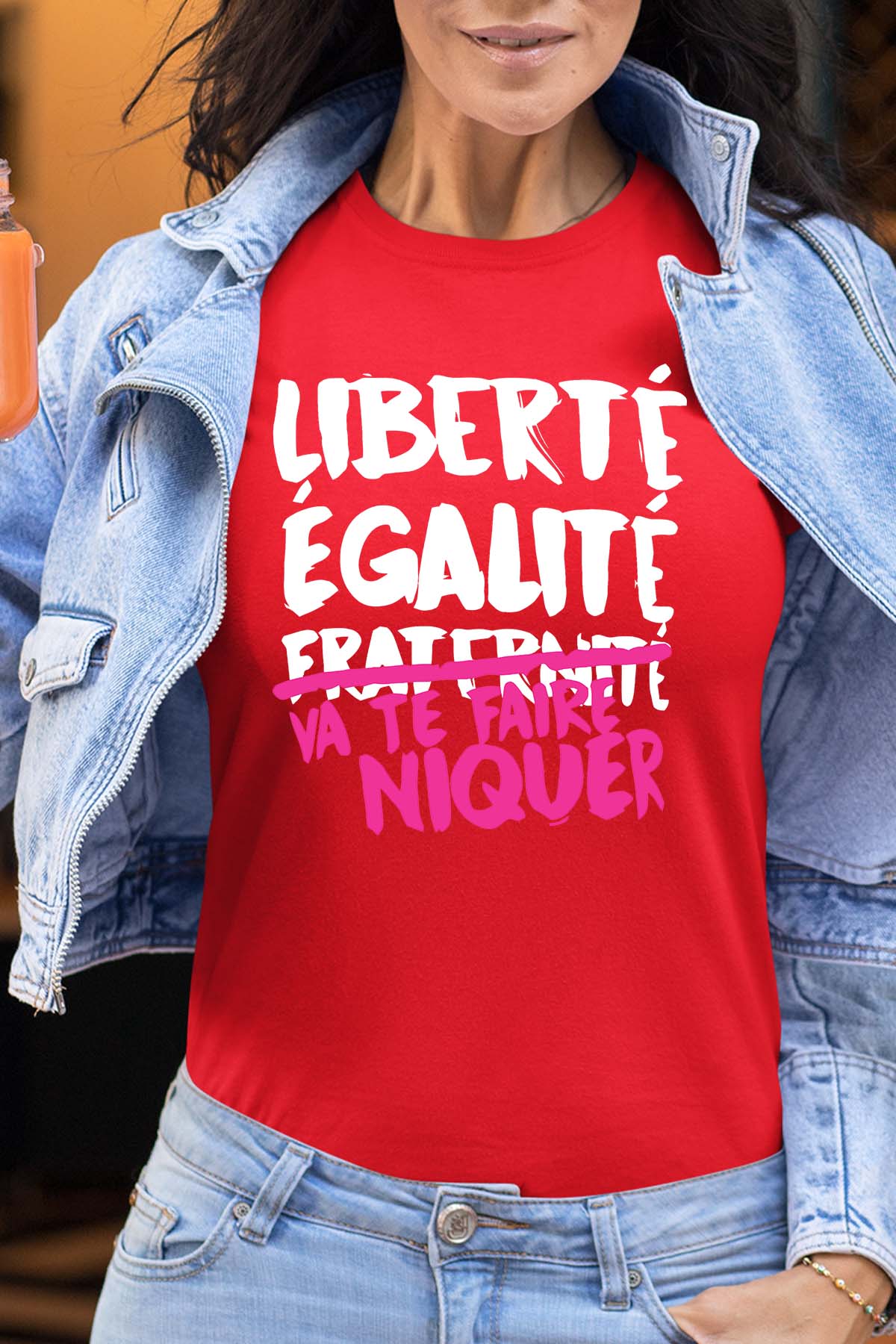 COULEUR:Rouge|T-shirt Femme | Liberté Égalité Niquer F Rouge